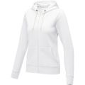 Theron hoodie med dragkedja dam, Vit