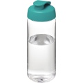 H2O Active® Octave Tritan™ 600 ml sportflaska med uppfällbart lock, Transparent klar / Aquablå