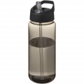 H2O Active® Octave Tritan™ 600 ml sportflaska med piplock, Träkol / Solid svart