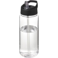 H2O Active® Octave Tritan™ 600 ml sportflaska med piplock, Transparent klar / Solid svart