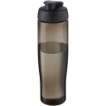 H2O Active® Eco Tempo 700 ml sportflaska med uppfällbart lock, Solid svart / kol