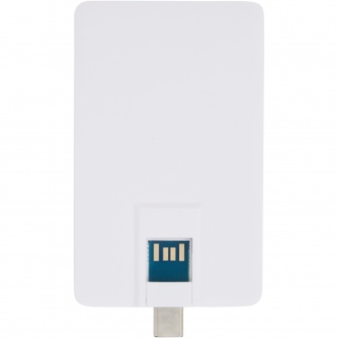 Logotrade profilreklam bild: Duo slim 64 GB USB-enhet med Type-C och USB-A 3.0