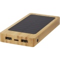 Alata 8 000 mAh soldriven powerbank av bambu, Beige