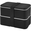 MIYO lunchlåda i dubbla lager, Solid svart / Solid black / Solid black