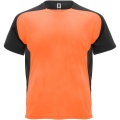 Bugatti kortärmad unisex T-shirt av återvunnet material, Fluor Orange / Solid svart