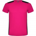 Detroit kortärmad unisex sport-T-shirt, Fuchsia / Solid svart