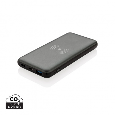 Logotrade presentreklam bild: 10.000 mAh snabbladdande 10W trådlös powerbank med PD