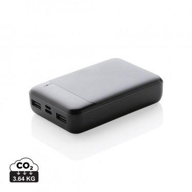 Logotrade profilprodukter bild: 10.000 mAh powerbank i återvunnen plast, RCS standard