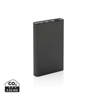 Logotrade kampanjprodukter bild: Terra 5.000 mAh powerbank RCS återvunnen aluminium