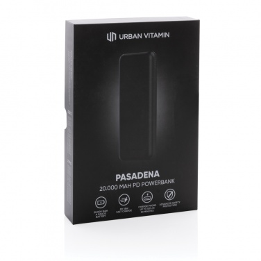 Logotrade reklamprodukter bild: Urban Vitamin Pasadena 20.000 mAh 18W PD powerbank