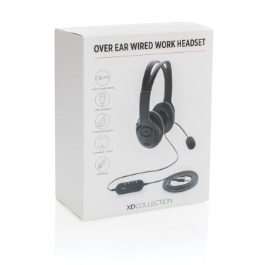 Logotrade reklamprodukter bild: Over-ear headset med kabel