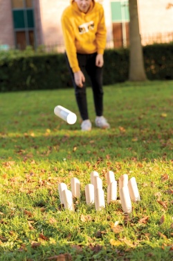 Logotrade kampanjprodukter bild: Mölkky/nummerkubb i trä