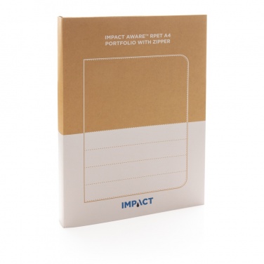 Logotrade reklamprodukter bild: Impact AWARE™ RPET A4 portfolio med dragkedja