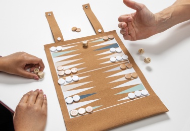 : Britton kork hopvikbart backgammon och dam-spel