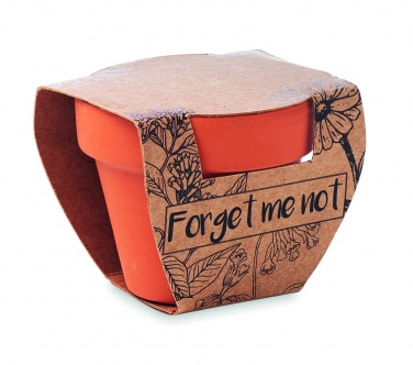 Logotrade profilreklam bild: Terracotta skål 'forget me not'