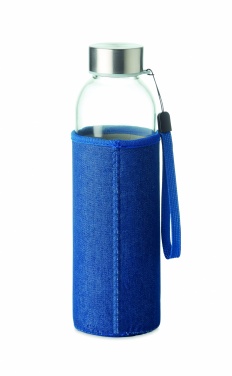 : Glasflaska i jeansfodral 500 ml