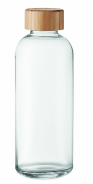 Logotrade kampanjprodukter bild: Glasflaska med bambulock 650ml