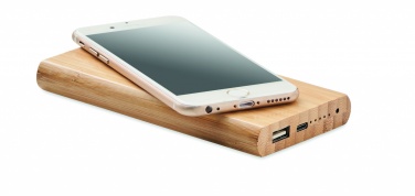 Logotrade profilreklam bild: 6000 mAh Powerbank i bambu