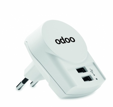 Logotrade reklamprodukter bild: Skross Euro USB-laddare (2xA)