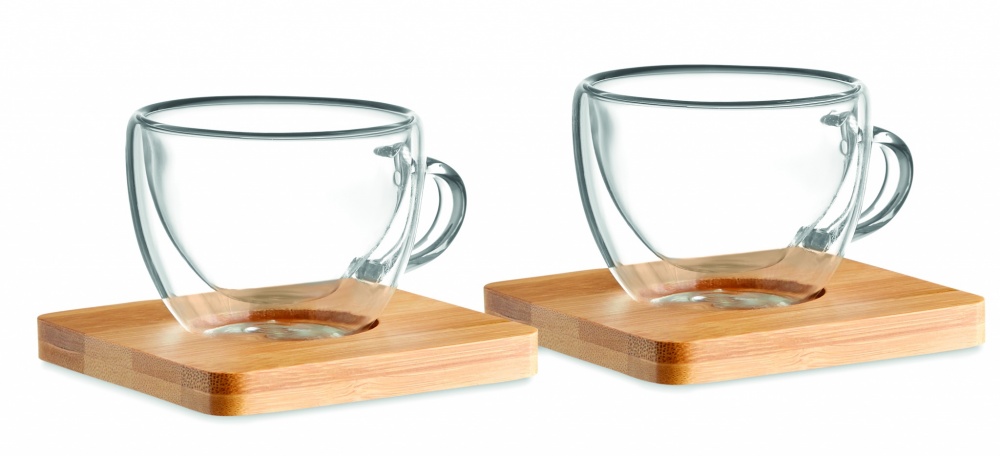 Logotrade presentreklam bild: Espresso set i glas