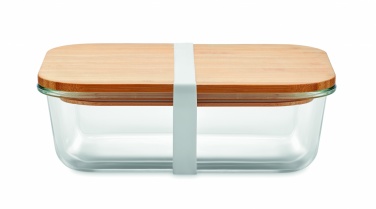 Logotrade presentreklam bild: Lunchbox i glas/bambu