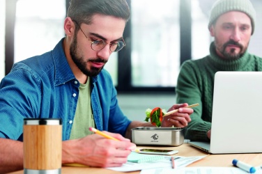 Logotrade reklamprodukter bild: Lunchbox i rostfritt stål