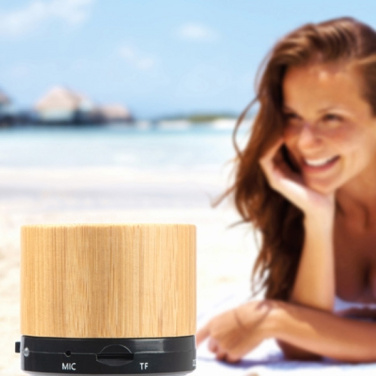 Logotrade kampanjprodukter bild: Bambu bluetooth högtalare FLEEDWOOD