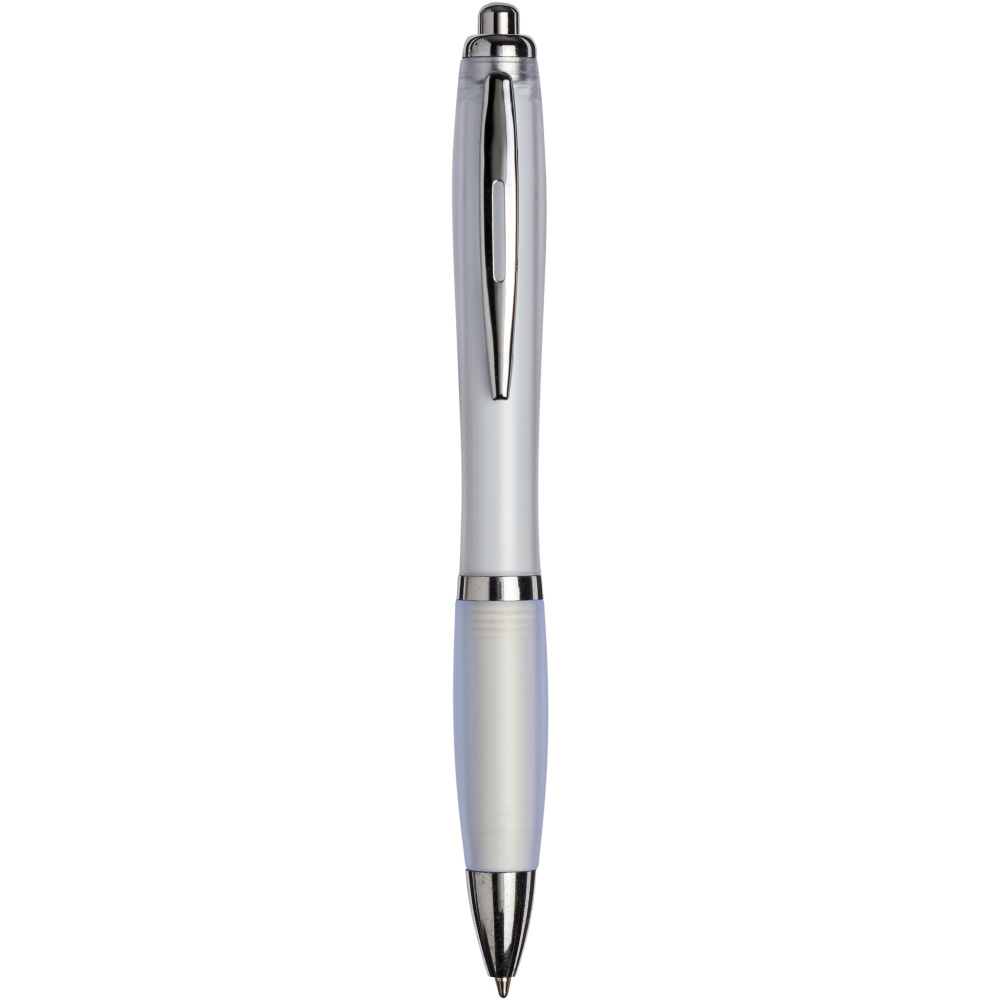 Logotrade reklamprodukter bild: Curvy ballpoint pen with frosted barrel and grip