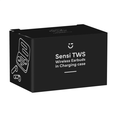 Logotrade profilprodukter bild: Sensi TWS trådlösa hörlurar i laddningsfodral