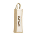 Jute Canvas Wine Bag, naturell