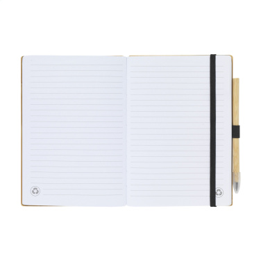 Logotrade reklamprodukter bild: BambooPlus Paper Notebook A5 - Bläckfri penna