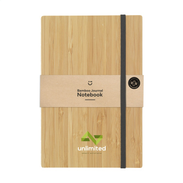 Logotrade reklamprodukter bild: Bambu Journal Naken Spine Paper Notebook A5