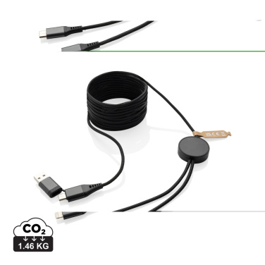 Logotrade profilprodukter bild: Terra RCS återvunnen PET 3 meter 4-i-1-kabel