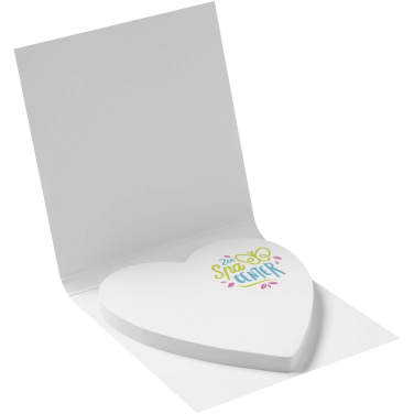 Logotrade profilreklam bild: Sticky-Mate® hjärtformade klisterlappar med mjukt omslag