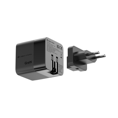 Logotrade profilreklam bild: Urban Vitamin Mendocino 65W GaN-laddare med utdragbar kabel