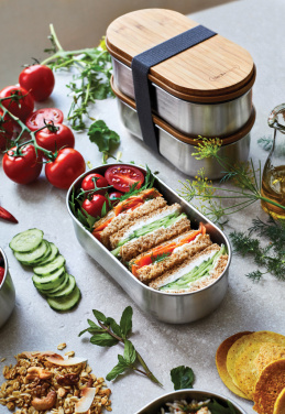 Logotrade profilreklam bild: Black+Blum Dubbel Rostfri Bento-låda