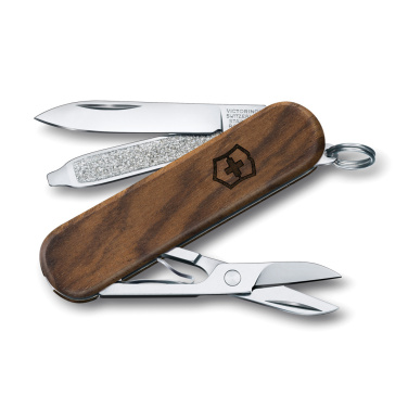 Logotrade presentreklam bild: VICTORINOX Classic SD Wood Fickkniv 5 funktioner