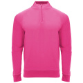 Epiro långärmad unisex sweatshirt med kvartslång dragkedja, Rosa fluor